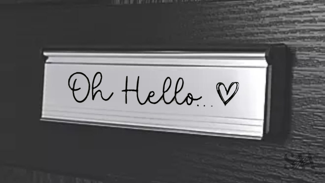 Hello Letter Box Label Decal Sticker Front Door Sticker Oh Hello
