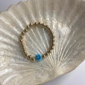 smiley bead bracelet