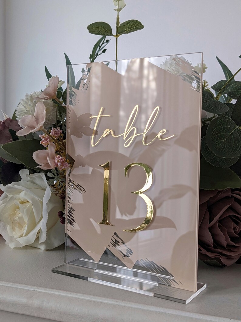 Numbers For Table Setting Acrylic Table Numbers, Wedding Table Numbers, Table Numbers, Arched ...