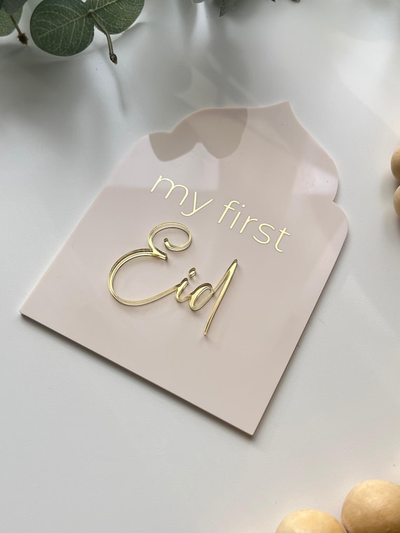 My First Eid, Mosque Shape, Baby Milestone, Baby Photo Prop, Eid, Newborn Gift, Baby Shower Gift