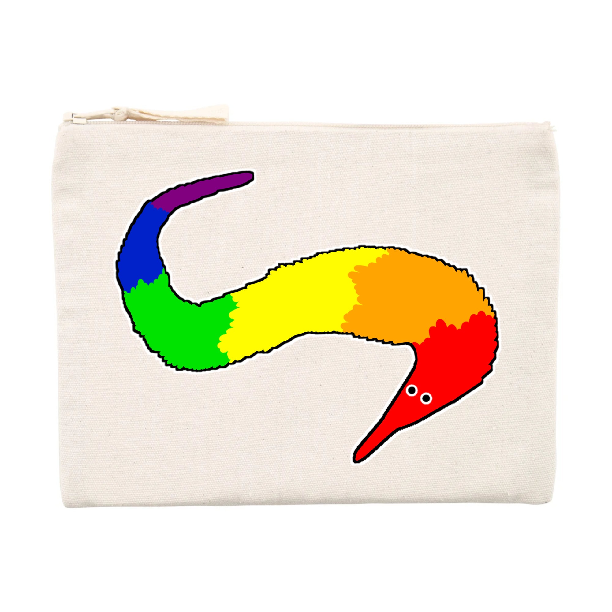 Rainbow Worm on a String Pouch | Etsy