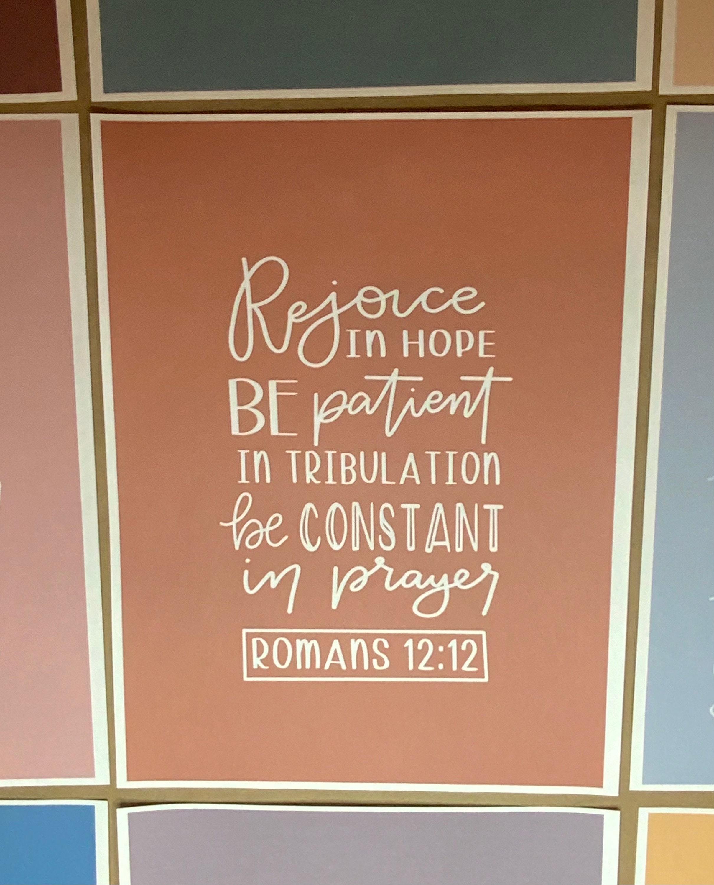 Romans 12:12 Poster Printable. Bible Verse Art | Etsy