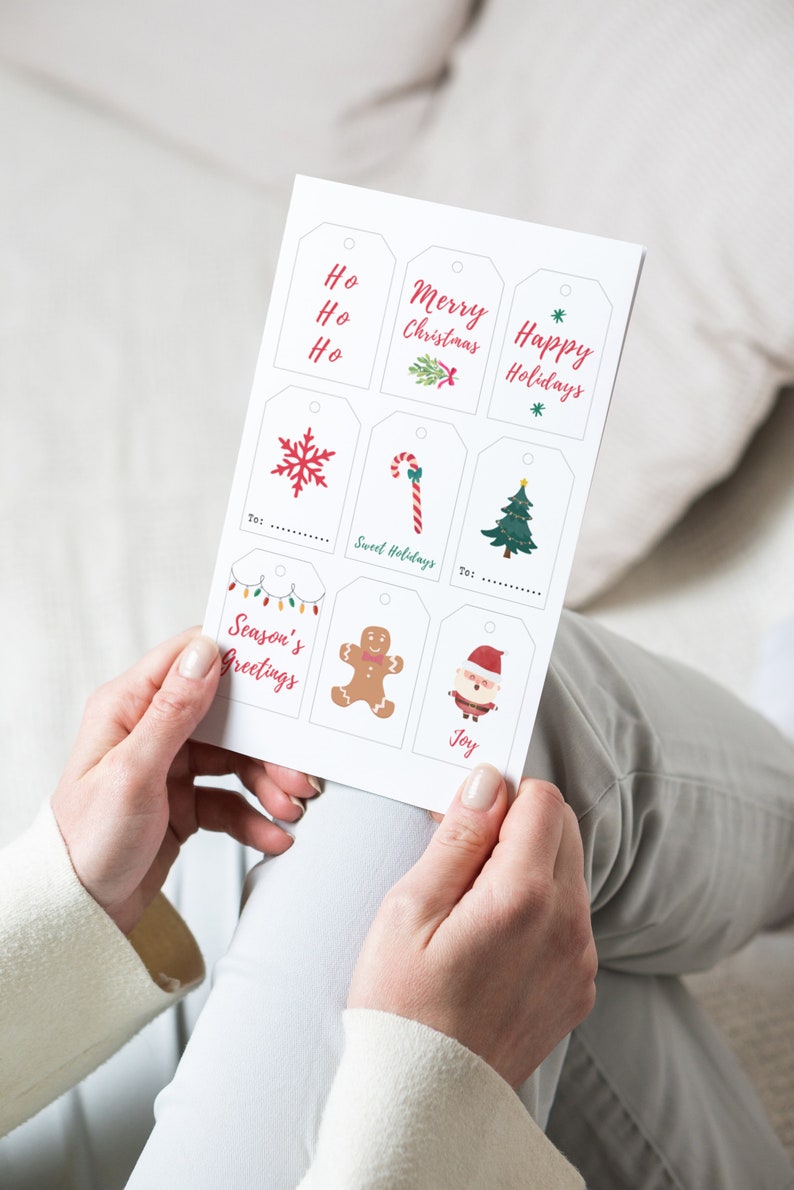 CHRISTMAS Printable Gift Tags, Christmas Gift Tag, Christmas Printable, Christmas, Instant ...