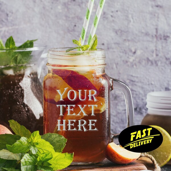 Engraved Mason Jar Etsy