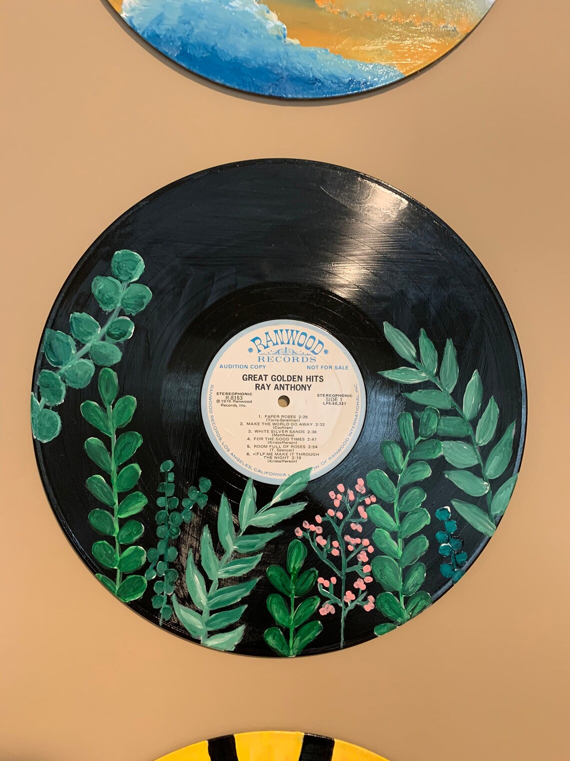 Custom Painted Vinyl Record Etsy