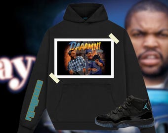 Jordan 11 Gamma Sneaker Match| DAMN Friday Cartoon PNG 300DPI|2700x2025px| 4 Digital Download Files for DTF, Sublimation,& DTGPrinting