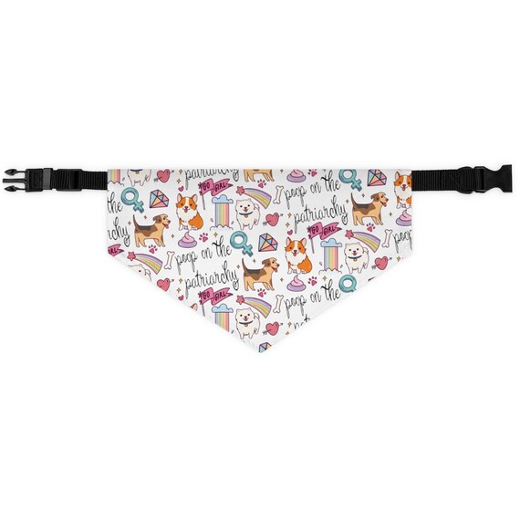 Poop on the Patriarchy Feminist Dog Bandana Over the Collar Etsy