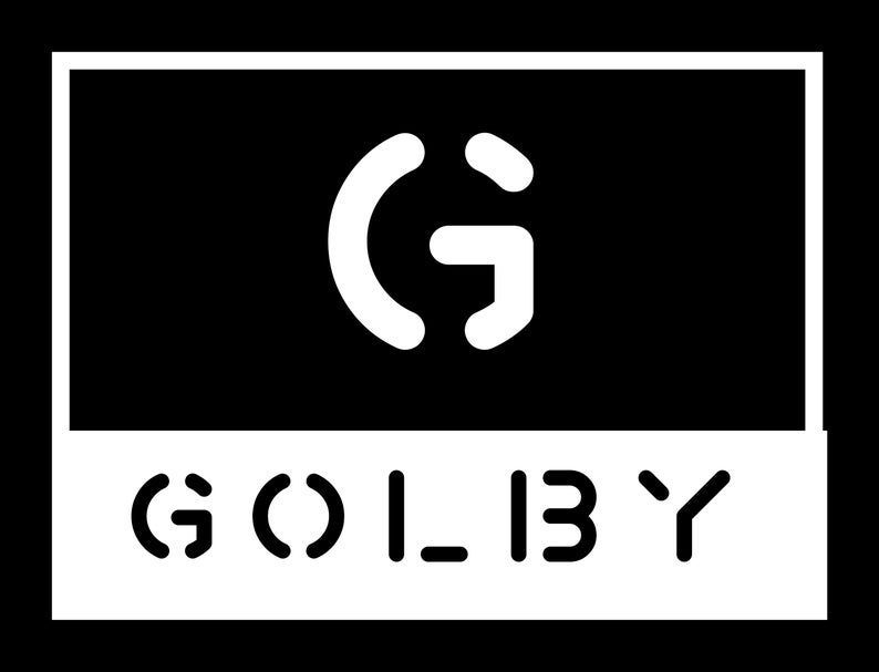 May include: A white square with a black background. The letter "G" is in the centre of the square. The text "G O L I B Y" is below the square.