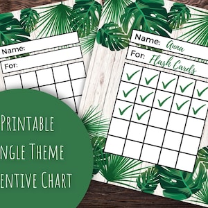 Druckbare Incentive Chart | Pflanzenmotiv