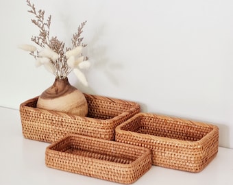 High-quality Thai Rattan Basket Rectangular - S/M/L