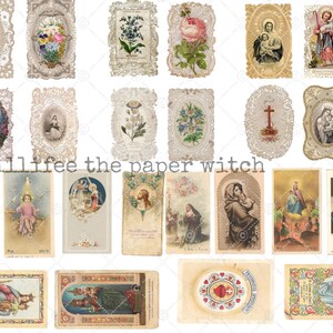 Cartoline e santini in carta merlettata, per diari spazzatura
