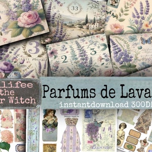 Parfums de Lavande, Provence, ephemera,flowers,junkjournal, scrapbooking immagine 1