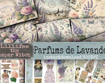Parfums de Lavande, Provence, ephemera,flowers,junkjournal, scrapbooking