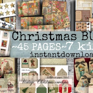 Christmas Craft Bundle - 45 pagine, 7 kit, decorazioni, college, francobolli, buste per lavoretti fai da te