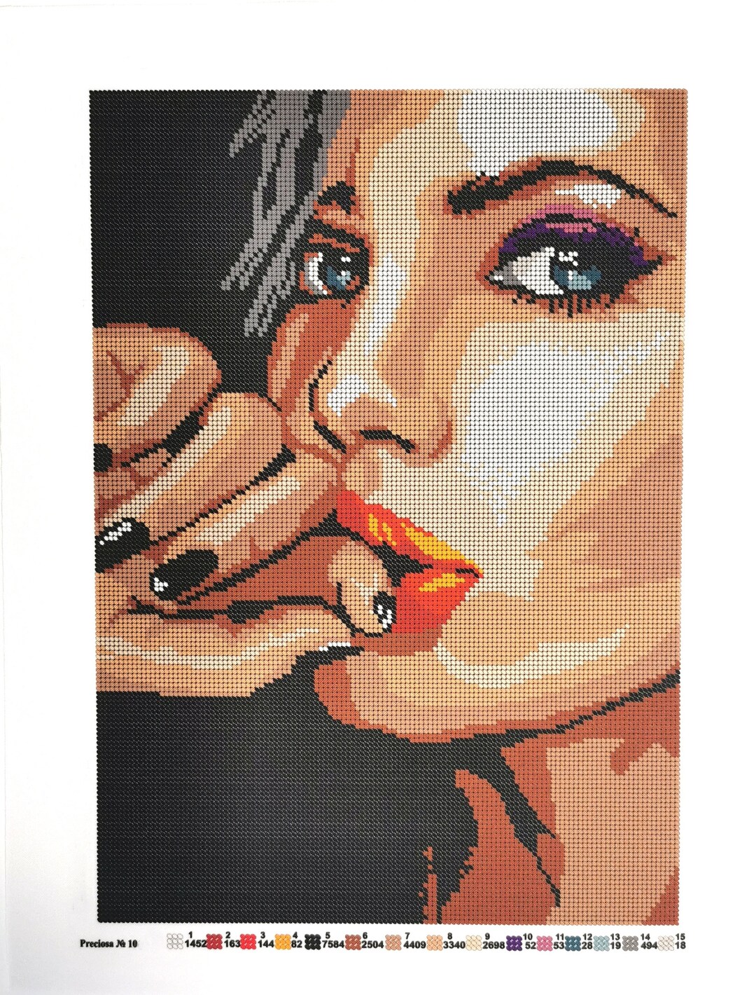 Embroidery Bead Kit Lady DIY Beautiful Woman Embroidery Kit Cross