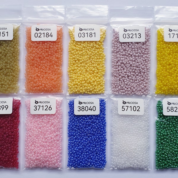 Rainbow Czech Seed Beads Preciosa Ornela 10/0 Beading supplies Jewellery making & beading Jewellery kit Embroidery kit Beads set 10 grams