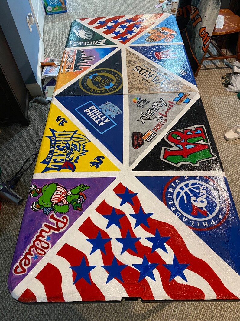 Custom Painted Pong Table Etsy