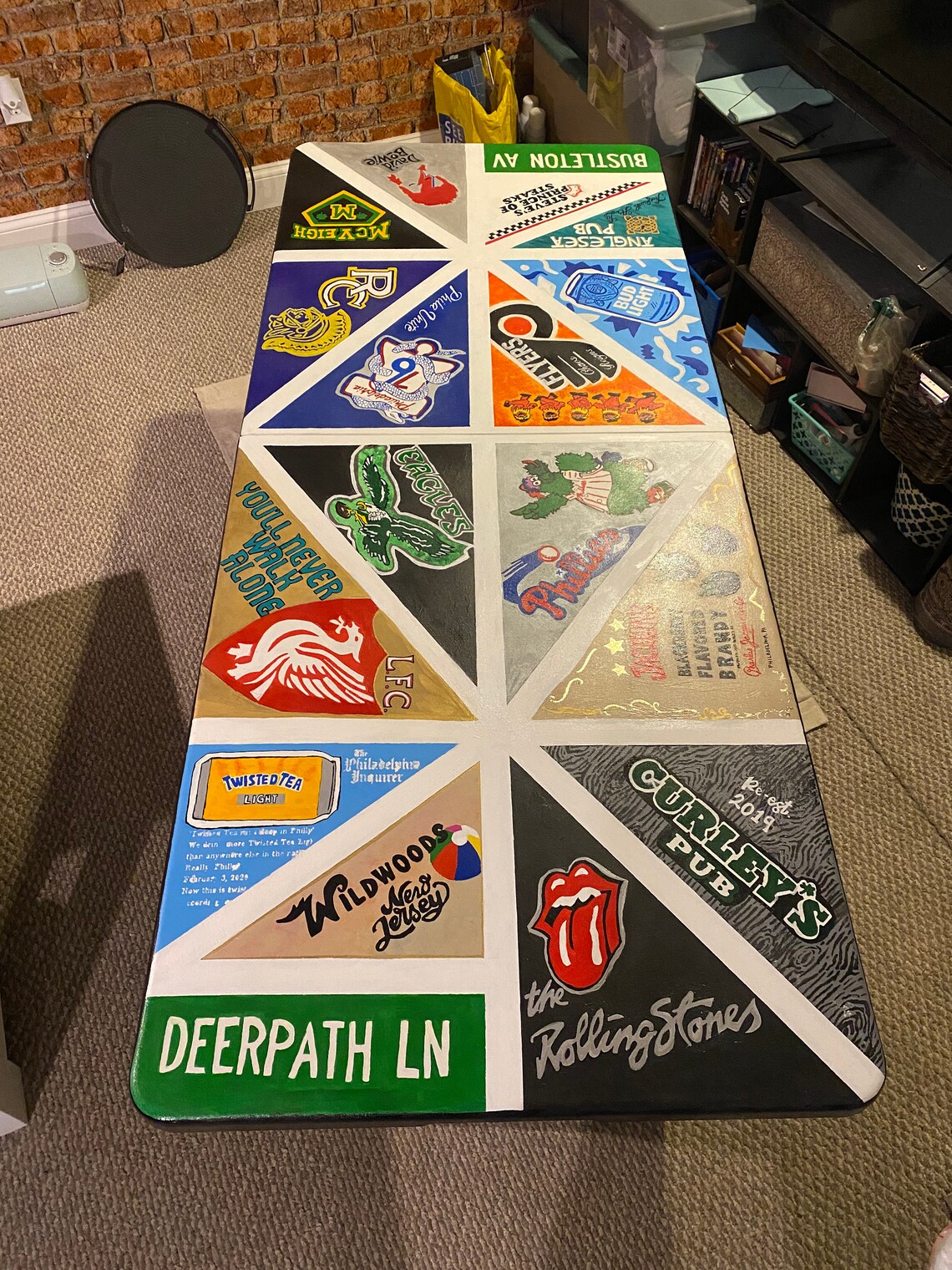 Custom Painted Pong Table Etsy