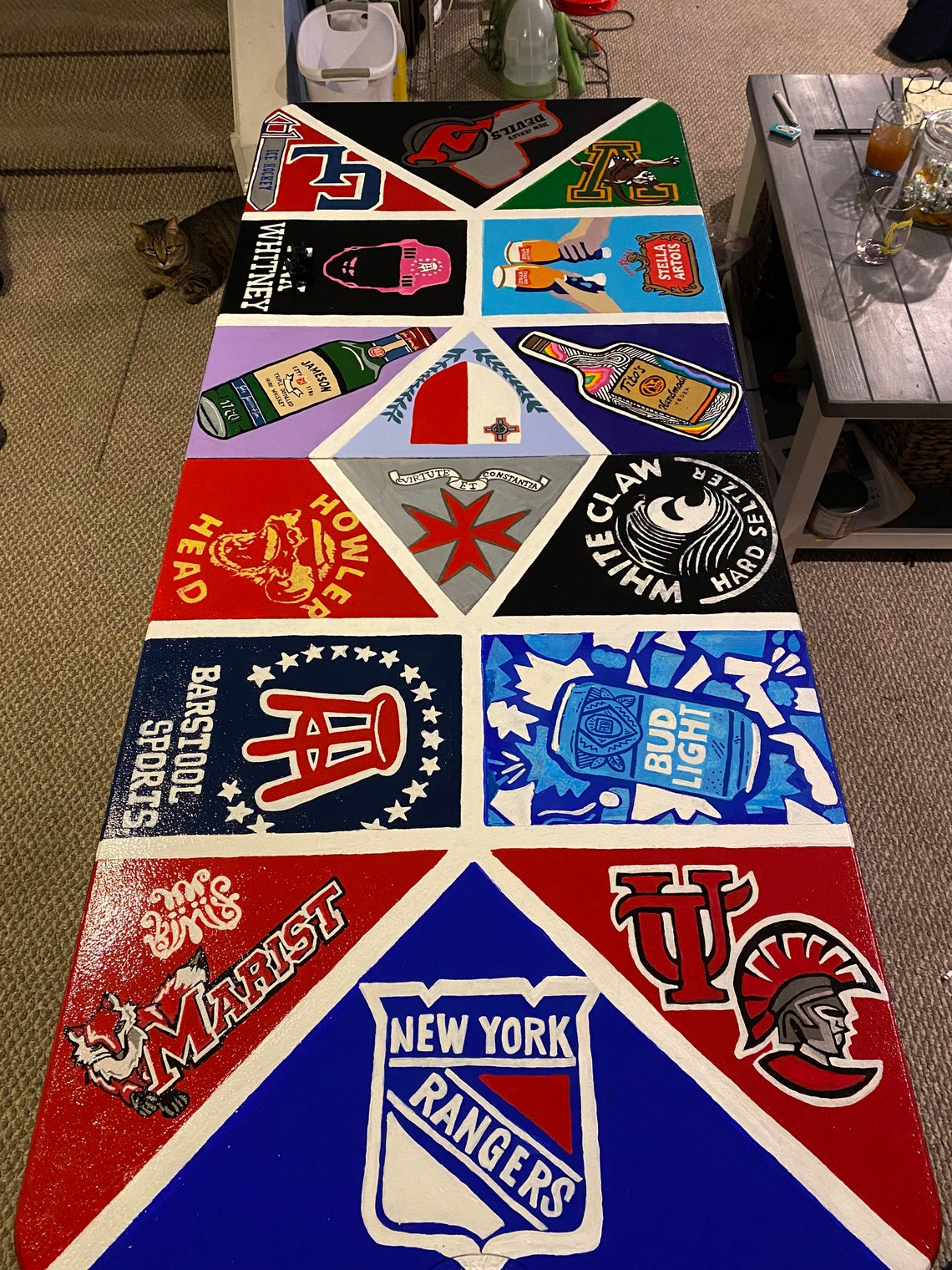 Custom Painted Pong Table Etsy