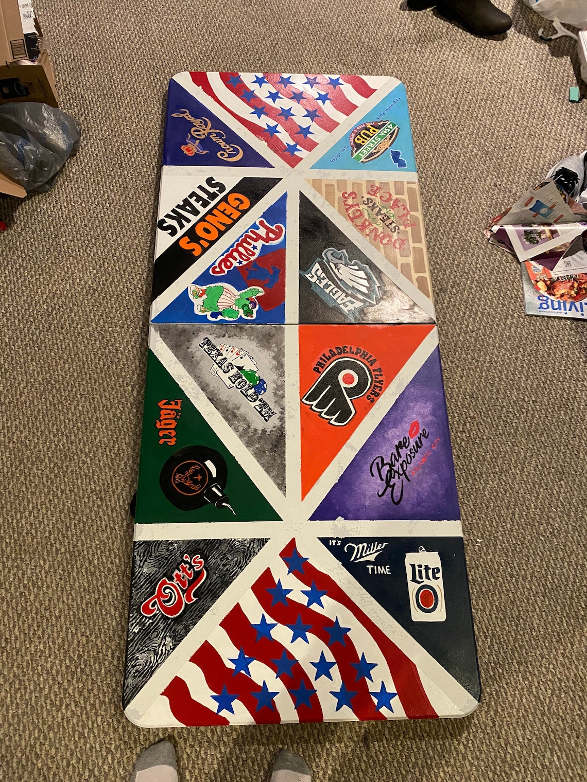 Custom Painted Pong Table Etsy
