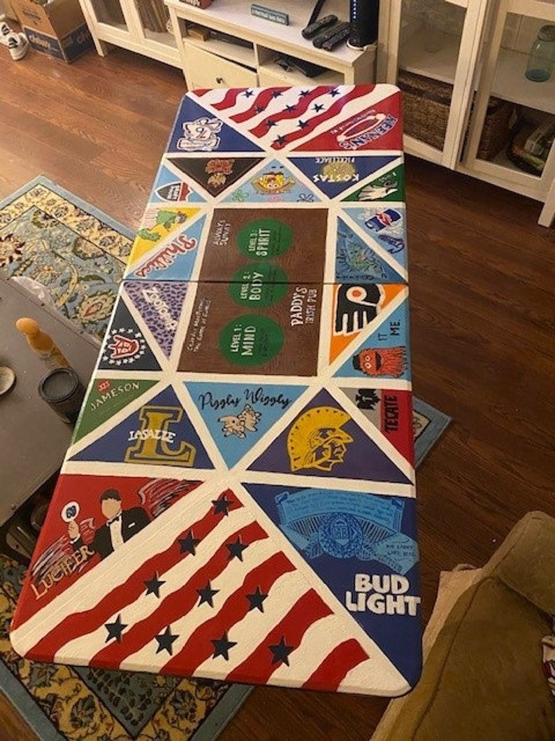 Custom Painted Pong Table Etsy