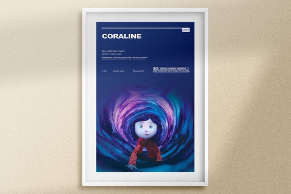 Coraline Minimalist Laika Movie Poster Modern Digital - Etsy