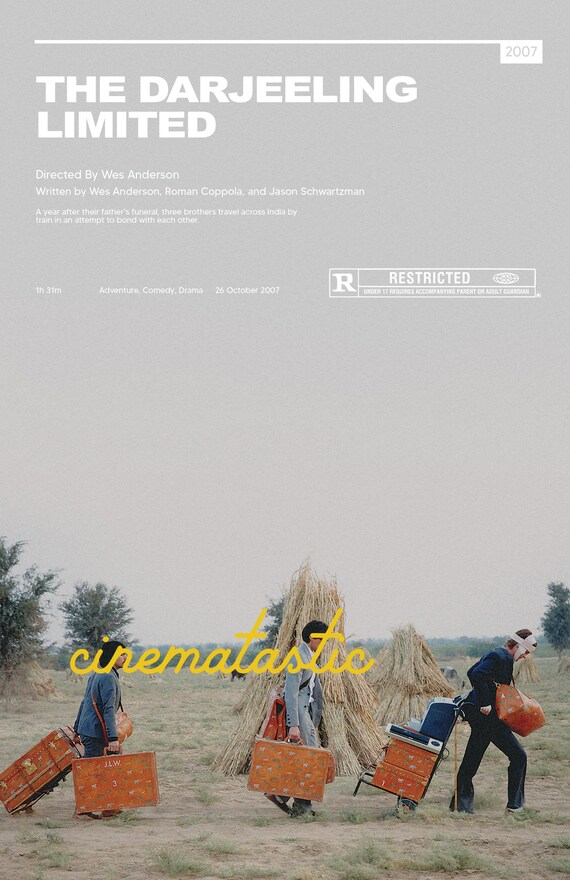 Minimal Movie Posters — The Darjeeling Limited Minimal Movie Poster