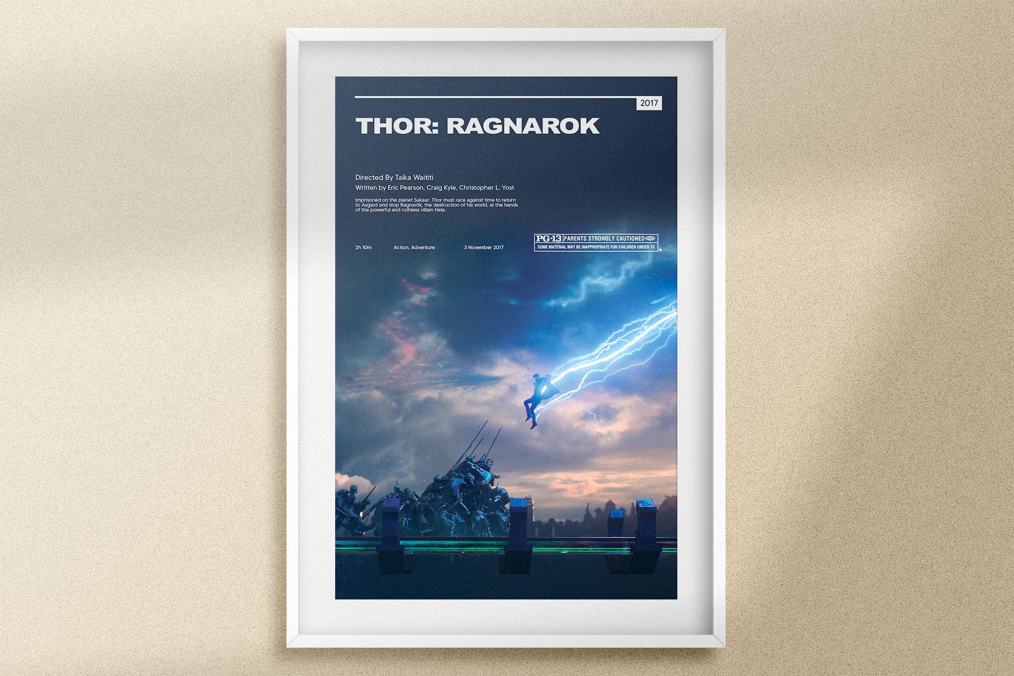 Thor Record of Ragnarok' Poster, picture, metal print, paint by