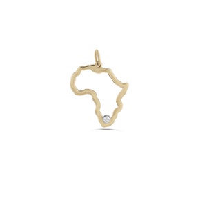 Karte von Afrika Anhänger Charm