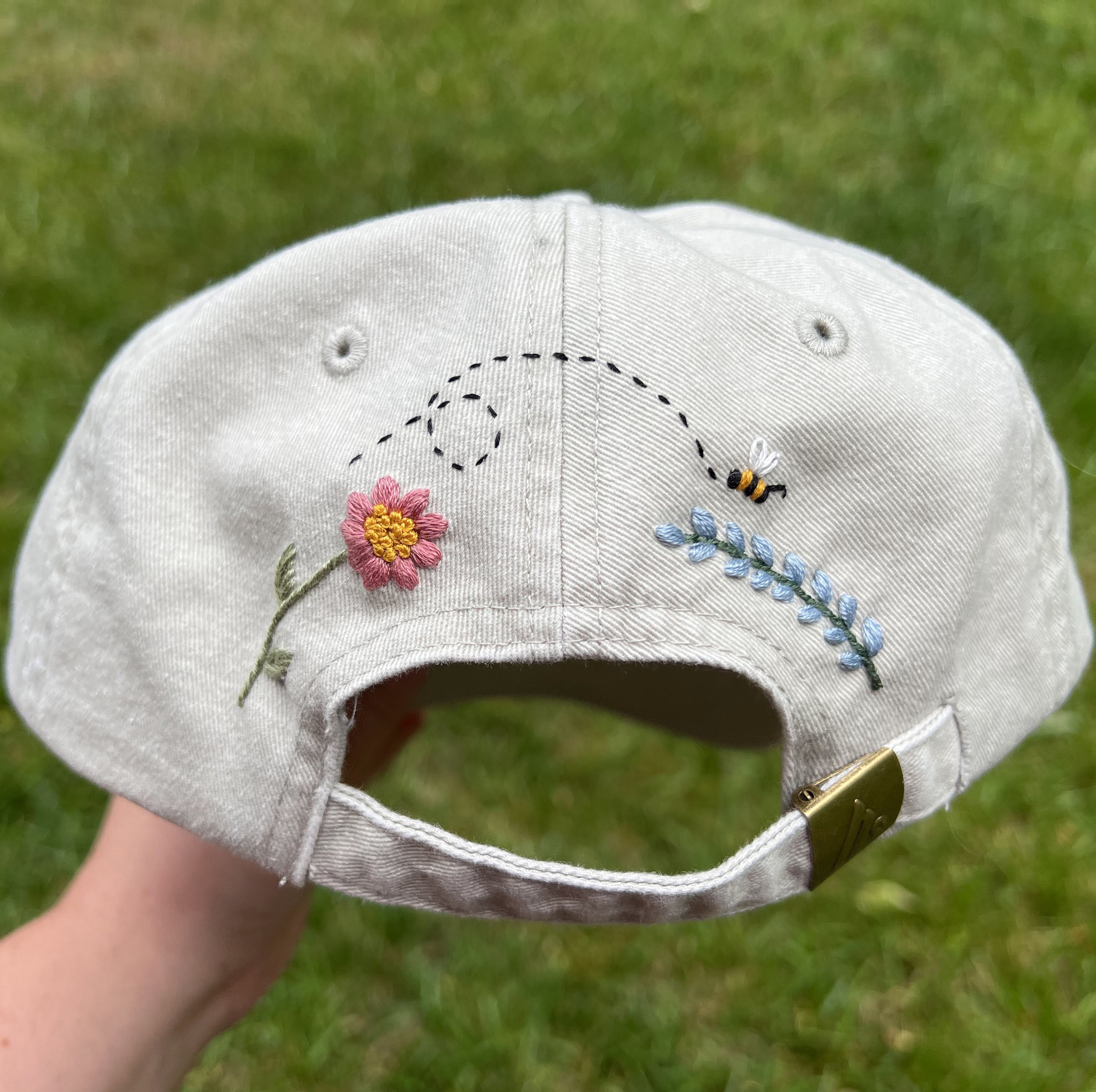 Custom Mountain Scene Embroidered Hat: Personalized Camping 