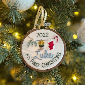 My First Christmas Ornament, Keepsake Christmas Ornament, Custom Ornament, Christmas Decor, First Christmas, Baby Ornament