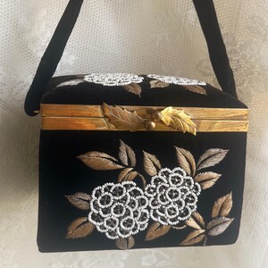 50s Velvet Box Purse - Etsy