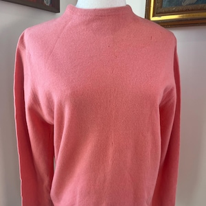 AS IS 1950s Bubblegum Pink Sweater by Garland Dreamspun | Moth Holes / For Repair