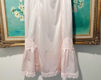 1980s Baby Pink Slip Skirt by Ashley Taylor