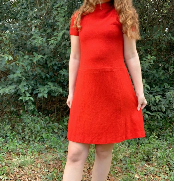 1960s Red Mod Dress by Cobbs Corner Limited Editions