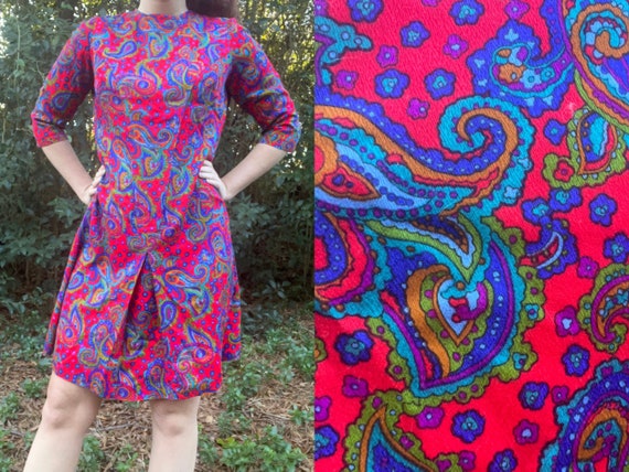 Red Paisley Dress