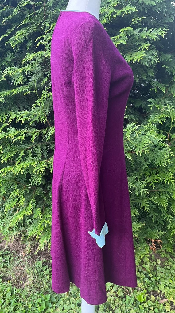 1960s Eggplant Purple Dress by Gay Gibson - image 3