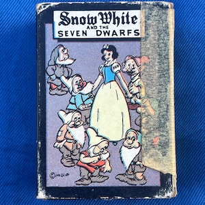 Minijuego de cartas de Blancanieves de la década de 1940 / Juguete infantil Disney de la década de 1940 de Russell Mfg. Company