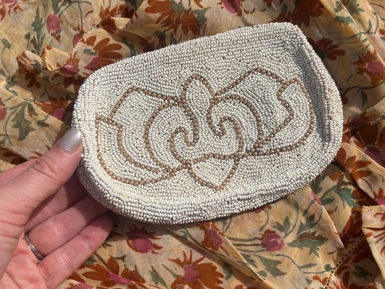 1930s Art Deco Microbead Clutch Evening Bag | Bridal Accessories | Made ...