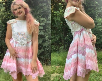 One-of-a-kind Mini Dress Handmade from Vintage Textiles