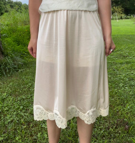 1980s Ballet Pink Nylon Half Slip Skirt With Elastic Waist 80s Lingerie Etsy UK