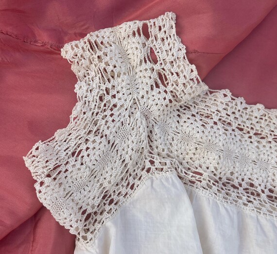 Antique Edwardian Corset Cover Camisole with Croc… - image 3
