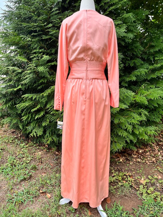 1970s Peachy Pink Hostess Dress | Deadstock Never Worn View 5