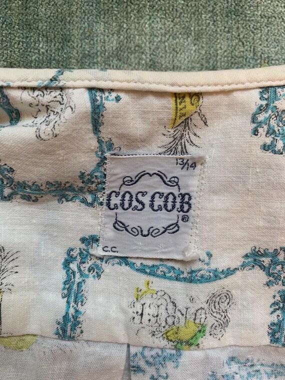 1950s 1960s Cos Cob Novelty Print Button Down Shi… - image 7