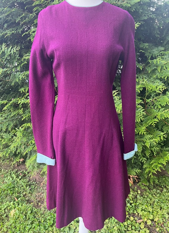 1960s Eggplant Purple Dress by Gay Gibson - image 7