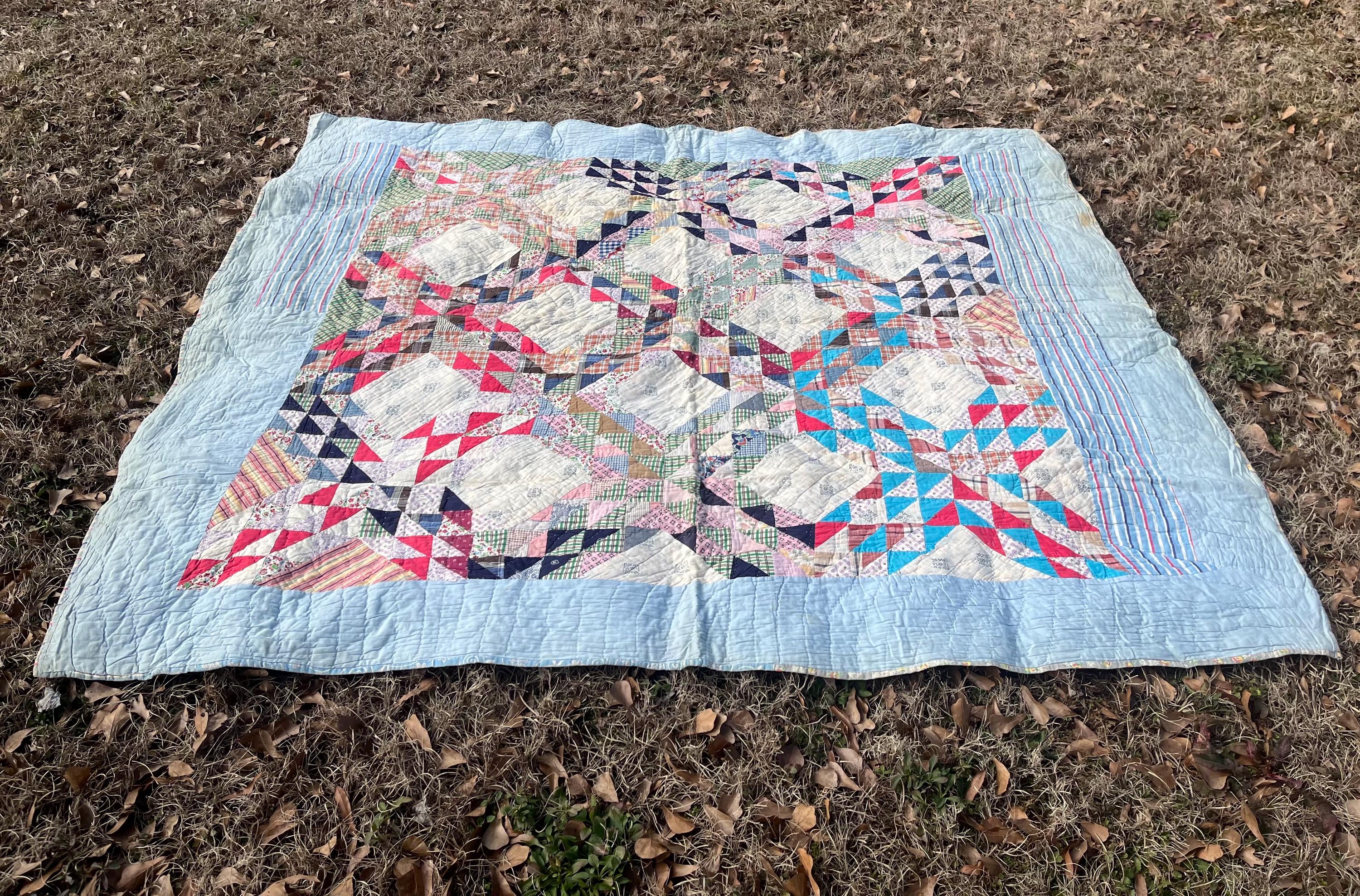 Antique quilt grandmothers flower garden - Etsy 日本