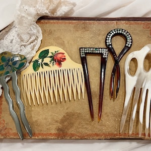 CHOOSE ONE | Vintage Hair Combs 1950s - 1980s | Updo Accessories