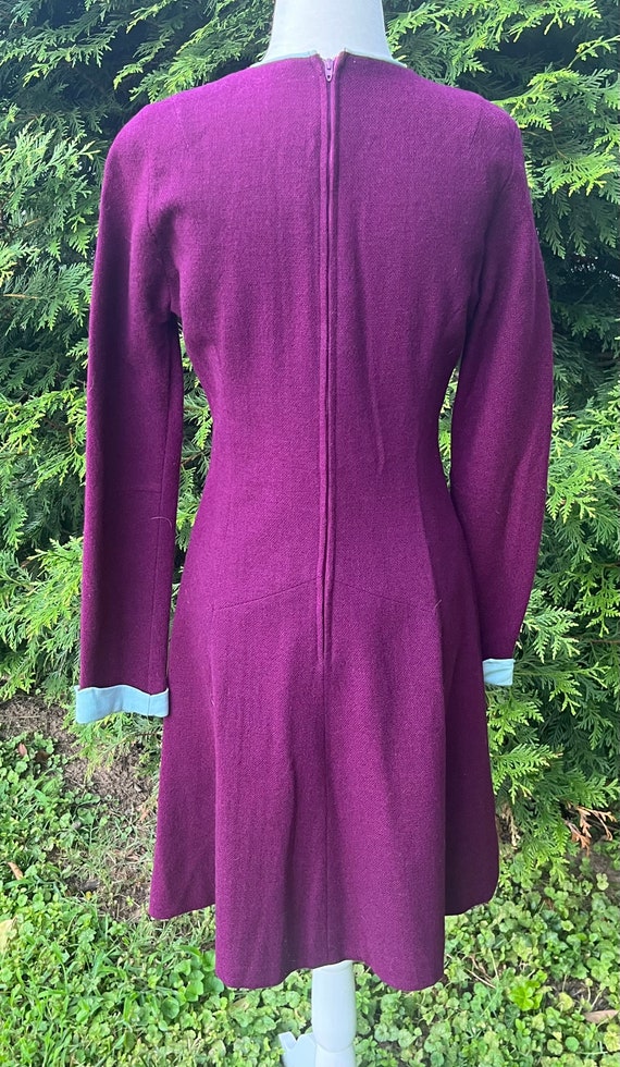 1960s Eggplant Purple Dress by Gay Gibson - image 2