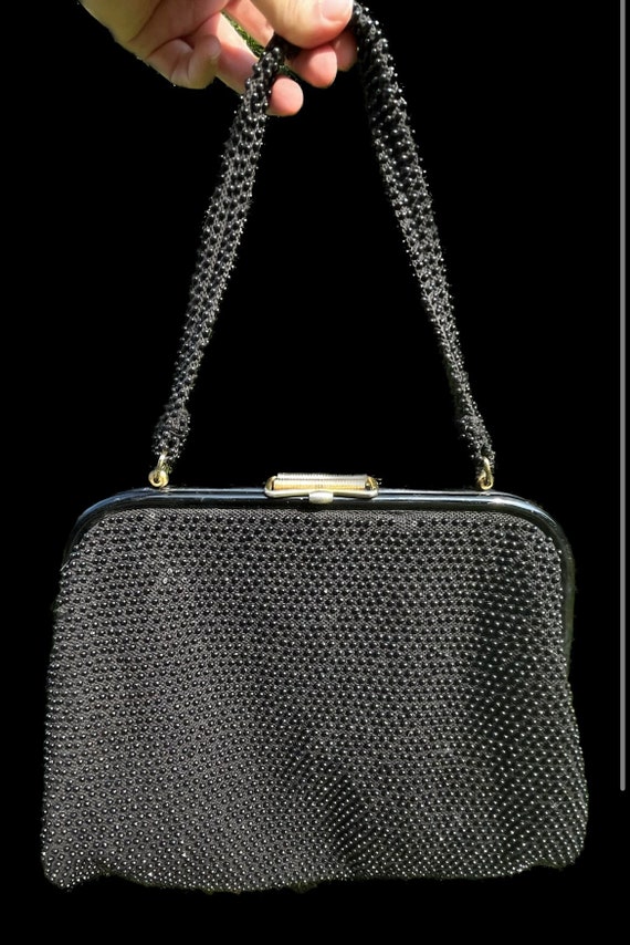 1950s Black Candy Dot Handbag | Mid-Century Minima