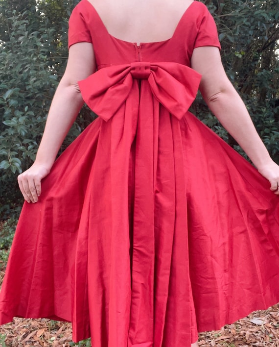 1950s Red Holiday Party Dress by Gigi Young | 50s… - image 3